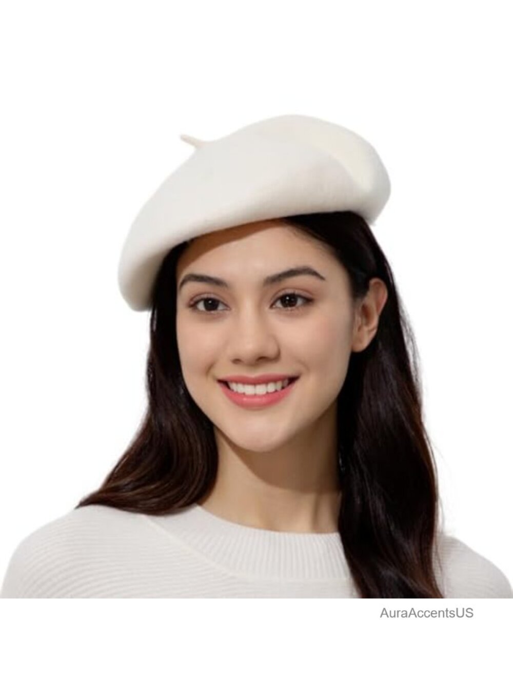 Classic Wool Blend Knit Beret Hat for Women - French Style Fashion
